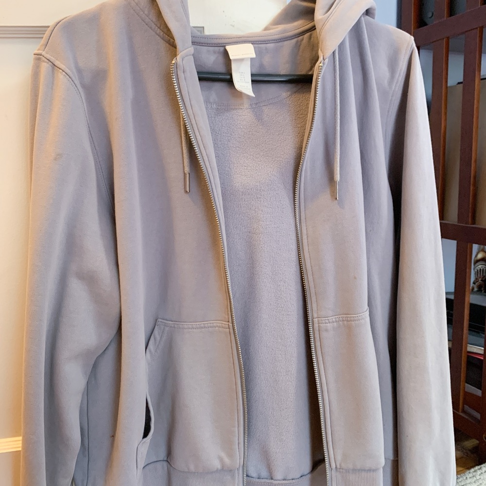 light purple oversized hooded jacket